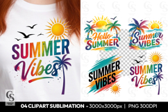 Summer Vibes Tropical Beach Clipart PNG Product Image 1