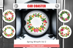 Car Coaster Spring Wreath Product Image 1