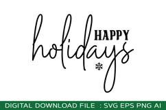 Happy Holidays svg design Product Image 1
