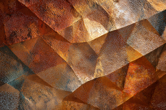 A featuring geometric shapes in warm Product Image 1