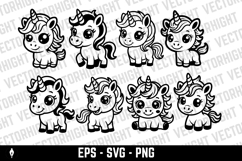 illustration of an adorable baby unicorn Product Image 1