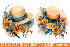 Spring Garden Clipart, Flowers Sublimation Designs Product Image 1