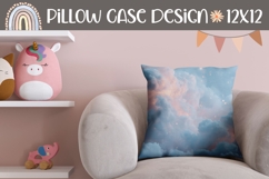 Glitter Sky Pillow Design, Clouds Pillow Template Product Image 1