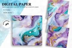 Rainbow Watercolor Alcohol Ink Background Digital Paper Product Image 1
