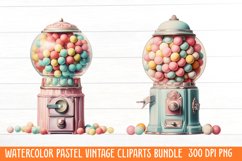 Watercolor Pastel Vintage Clipart Product Image 1