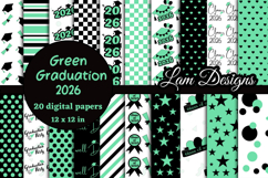 Graduation 2026 green digital papers Product Image 1