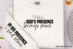 God's presence brings peace Sleeve SVG PNG Product Image 1