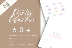 Colour Party Planner Sans Serif A4 Product Image 1