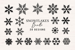 Snowflake SVG Bundle Christmas Winter Cut Files Product Image 1