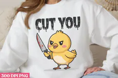 Cut You PNG, Funny Duck Sublimation PNG Product Image 2