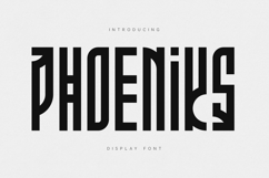 Phoeniks Display Font Futuristic Tech Cyberpunk Product Image 1