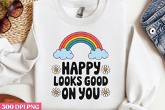 Happy looks good on you PNG, Retro Positive Sublimation PNG Product Image 2