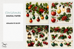 Christmas digital paper, background clipart Product Image 1