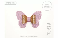 Butterfly bow svg Hairbow svg Leather bow svg Hair bow svg Product Image 5