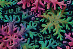 Neon Coral Reef Abstract Pattern Background Seamless Texture Product Image 1