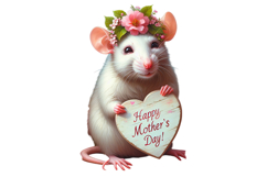 Cute Rat Clipart - PNG File Product Image 1
