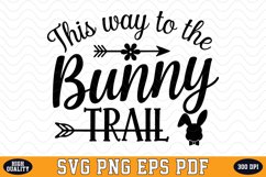 This way to the Bunny Trail SVG Design | SVG Cut files Product Image 1