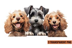 Peeking Dog Collection Clipart, Dog Collection Sublimation Product Image 1