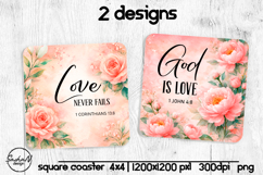 Christian sublimation designs, Square coaster Product Image 1