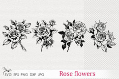 Rose flowers SVG Product Image 1