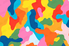 Bright Multicolor Abstract Blob Pattern Modern Background Product Image 1