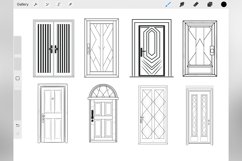 100 Procreate Doors Stamp Brushes Product Image 2