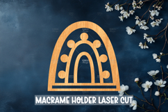 Rainbow Macrame Holder Laser cut, Home decor Laser Cut Product Image 1