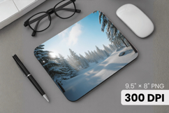 Winter Wonderland Snowflake PNG, Icy Tree Mouse Pad Design Product Image 1