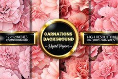 Carnations Background Digital Papers - 04 Variations Product Image 1