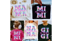 Retro Easter Brushstroke PNG Bundle | Family Name Designs Product Image 1