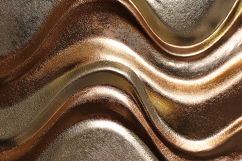 A luxurious bronze fabric with wavy folds Product Image 1