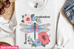 Resplendent beauty PNG, Positive Dragonfly Sublimation PNG Product Image 2