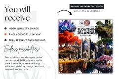 Floating Island Ecosystem Clipart - fantasy PNG sublimation Product Image 2