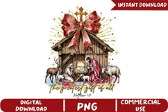 Christian Christmas Sublimation, Jesus Christmas Png Product Image 1