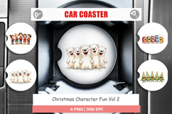 Christmas Character Fun Car Coaster Product Image 1