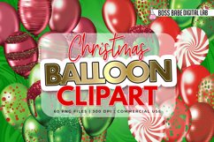 Christmas Balloon Clipart: "Balloon CLIPART" Product Image 1