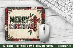 Merry Christmas Mouse Pad Sublimation - Christmas Design Product Image 1