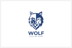 Wolf Head Logo Design Vector Illustration Product Image 1