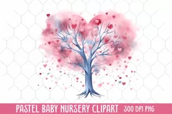 Pastel Baby Nursery Clipart, Baby Nursery Clipart Product Image 1