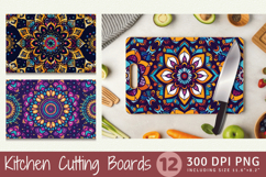 Colorful Mandala Cutting Boards sublimation Design Product Image 1