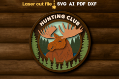 Moose Hunting SVG laser cut files for Glowforge Product Image 1
