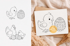 Easter Chick svg, Easter svg, Easter Egg svg, Line Art Product Image 1