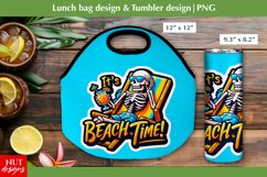 Beach Lunch bag design, Summer lunch bag sublimation design Product Image 1