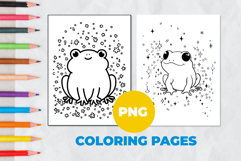 Cute frog Coloring Pages | Coloring book Product Image 1