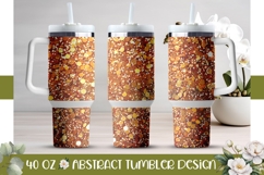 Sparkle Tumbler Design, Gold Glitter 40 Oz Tumbler Wrap Product Image 1