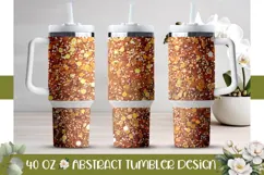 Sparkle Tumbler Design, Gold Glitter 40 Oz Tumbler Wrap Product Image 1