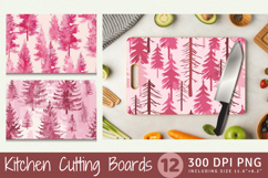 Pink Pine Trees Cutting Boards Boards sublimation Designs Product Image 2