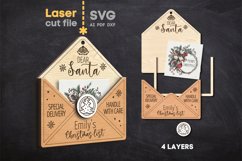 Christmas Envelope SVG laser cut file for Glowforge Product Image 2