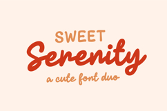 Sweet Serenity - Cute Font Duo Product Image 1