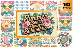 Retro Summer Beach PNG Bundle Product Image 1